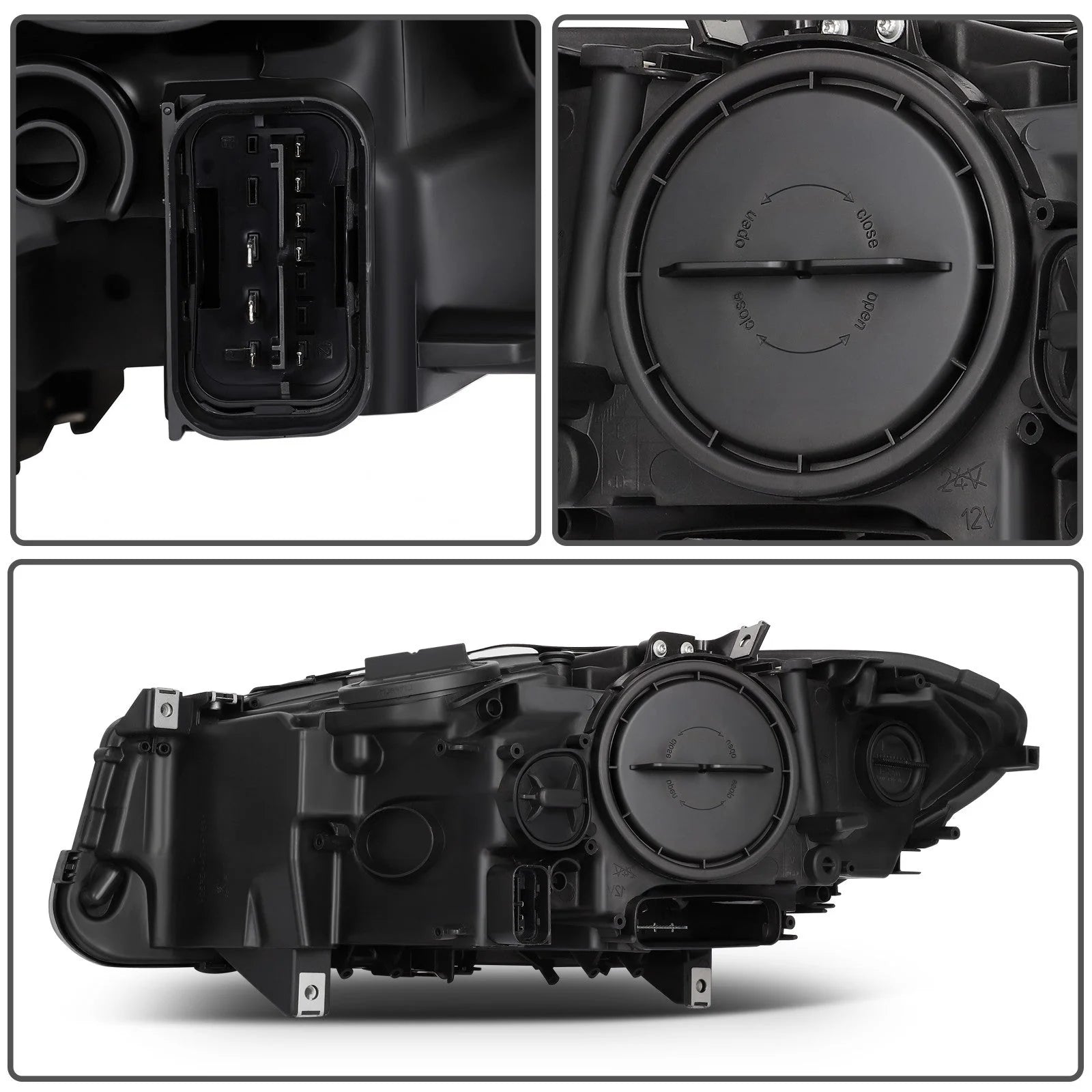 Passenger Right Side Headlight For 2011-2013 BMW 528i 535i 550i xDrive Black 6B93BC-57 [7]