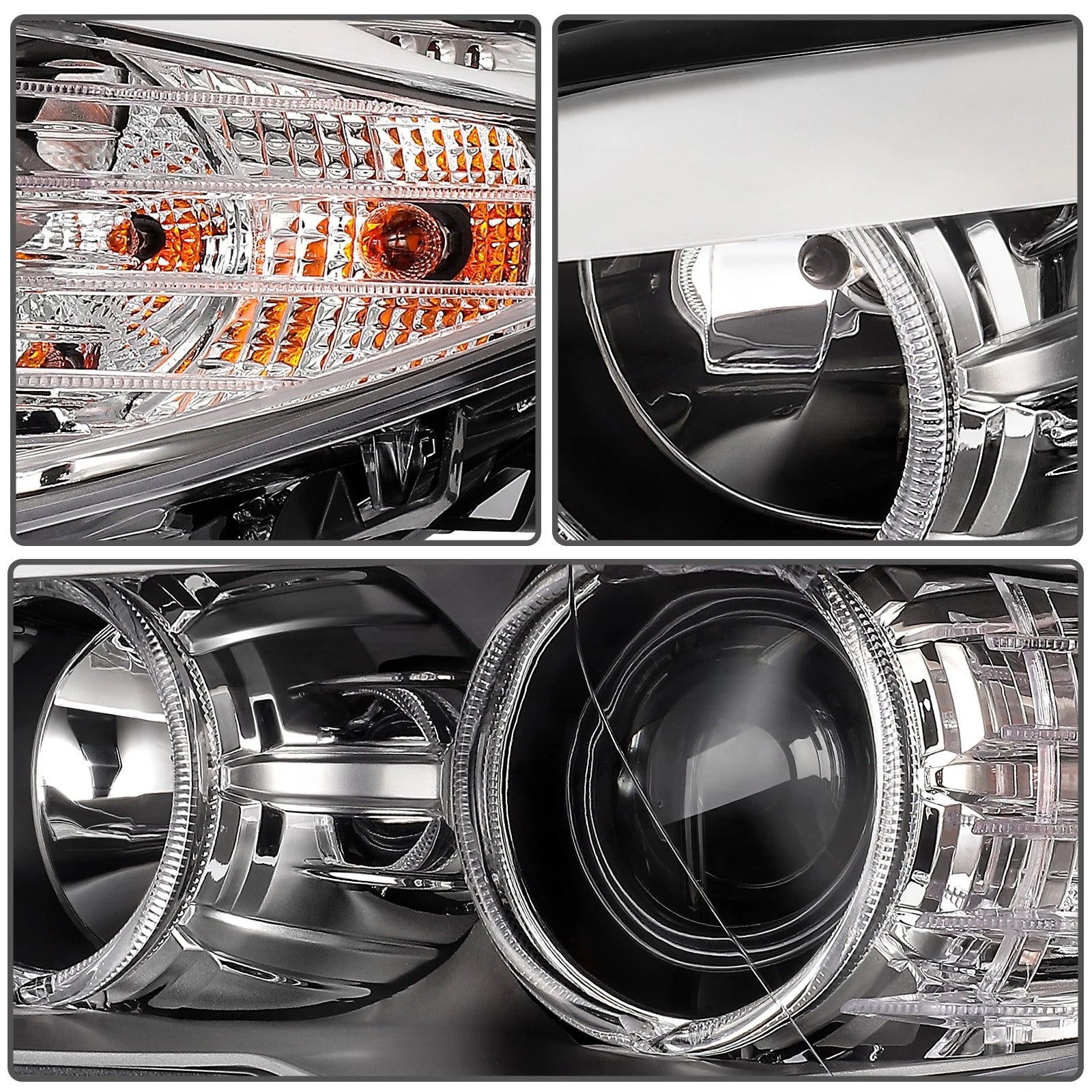 Passenger Right Side Headlight For 2011-2013 BMW 528i 535i 550i xDrive Black 6B93BC-57 [8]