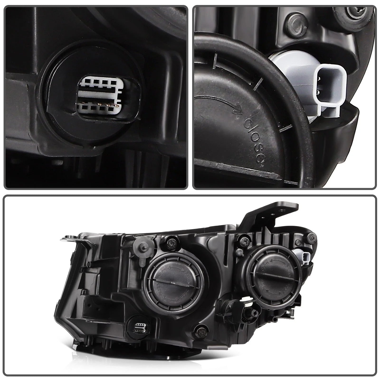 Passenger Right Side Headlight For 2017-2021 Jeep Compass 2.0L 2.4L Black Amber 6B93BC-57 [8]