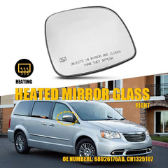 Passenger Right Side View Door Mirror Glass Heated For 08-16 Dodge Grand Caravan 6B93BC-57 [1]