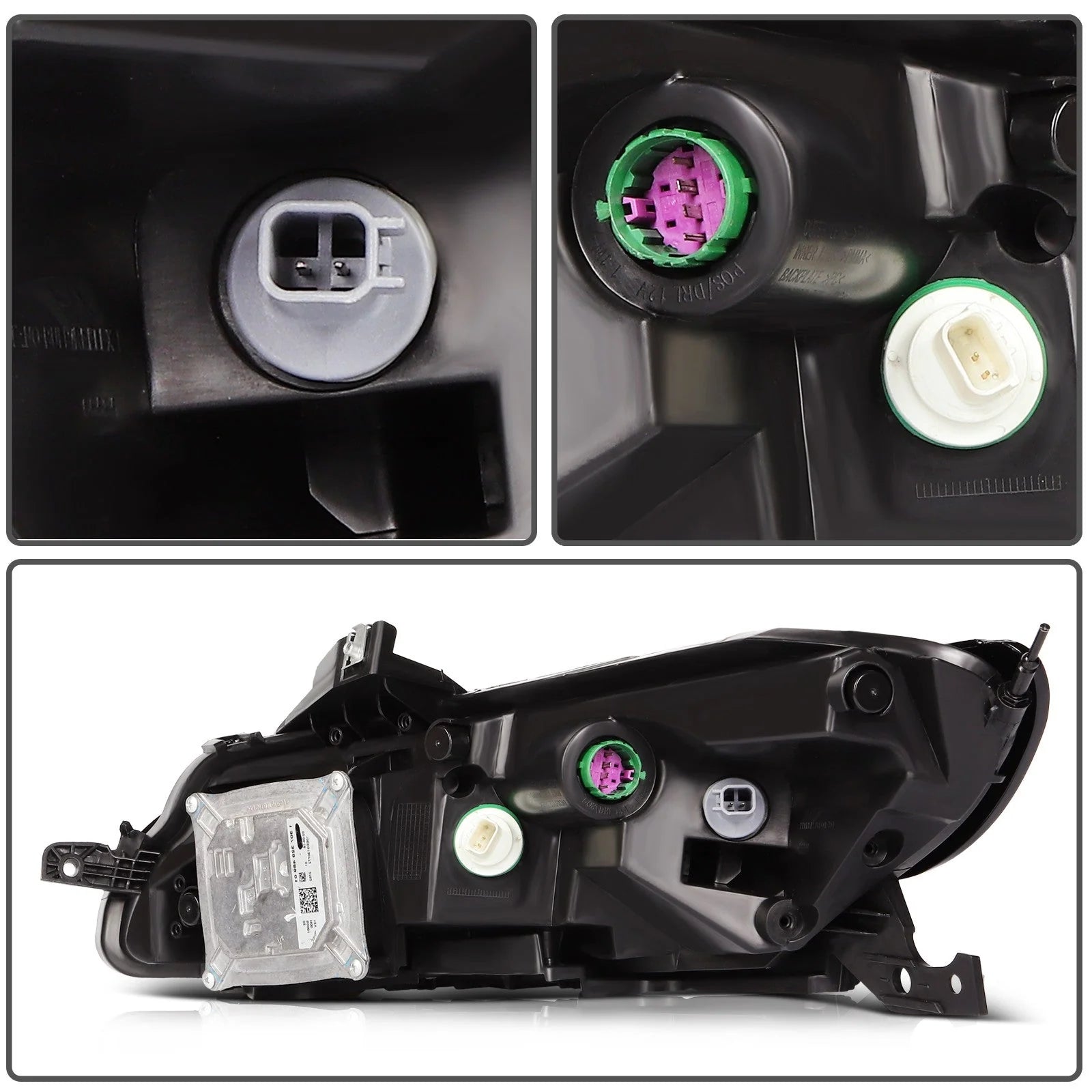 Passenger Side Headlights Assembly For 2018-2014 Jeep Cherokee w/LED DRL KOEEP [7]