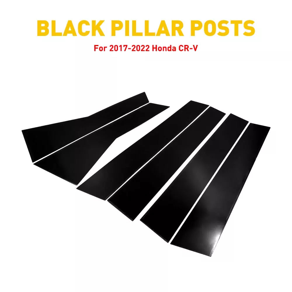 Pillar Posts For 2017-2022 Honda CR-V 6pcs Set Door Trim Cover Replacement EOA 6B93BC-57 [11]