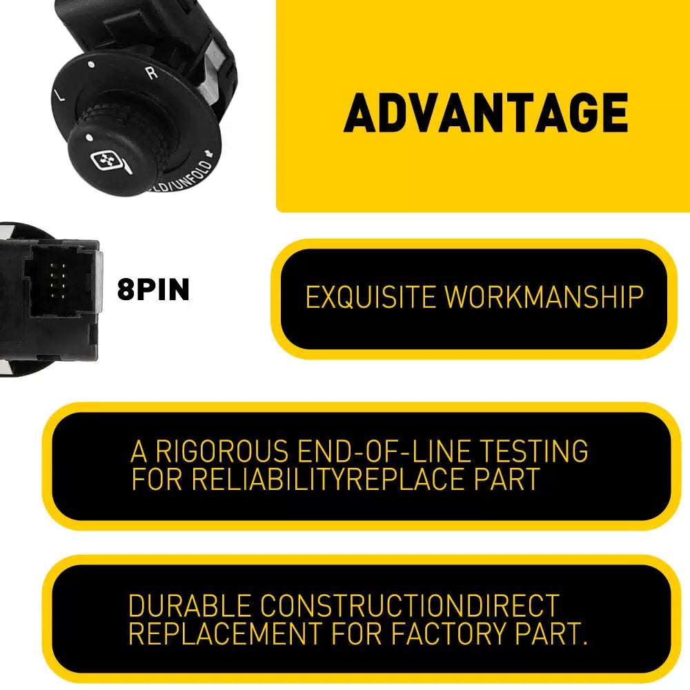 Power Fold Side View Switch Mirror Control OEM for Ford F-150 F-250 F-350 F-450 6B93BC-57 [5]