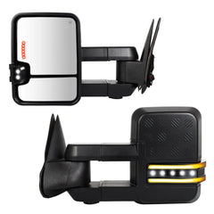 Power Heated Tow Mirrors For 99-02 Chevy GMC Sierra LED Turn Signal Light 6B93BC-57 [2]