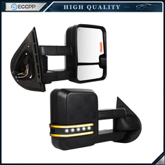 Power Heated Tow Mirrors LED Turn Signal Light For 07-13 Chevry Silverado Sierra 6B93BC-57 [1]