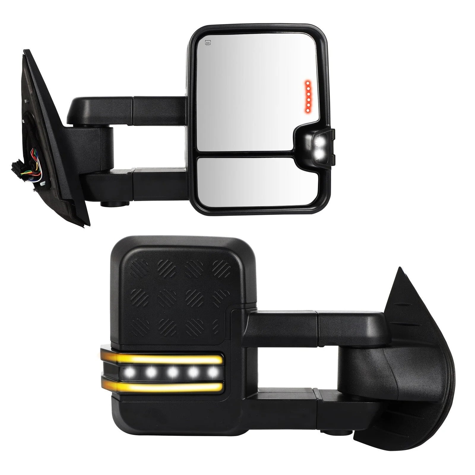 Power Heated Tow Mirrors LED Turn Signal Light For 07-13 Chevry Silverado Sierra 6B93BC-57 [2]