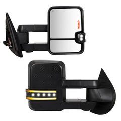 Power Heated Tow Mirrors LED Turn Signal Light For 07-13 Chevry Silverado Sierra 6B93BC-57 [2]