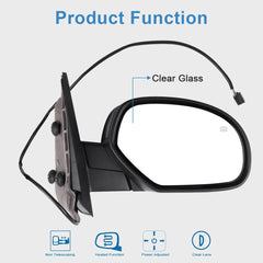 Power Mirror For 07-13 Chevy GMC Truck Pickup Passenger Side Heated Manual Fold 6B93BC-57 [2]