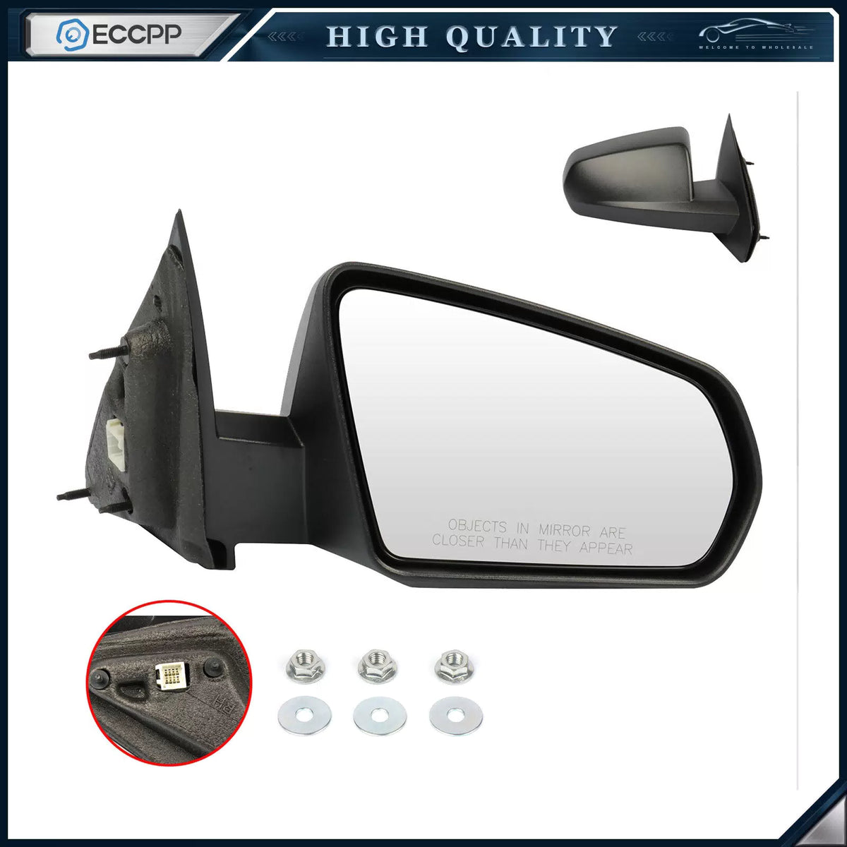 Power Mirror For 2008-2014 Dodge Avenger Front Passenger Side No-Folding [1]