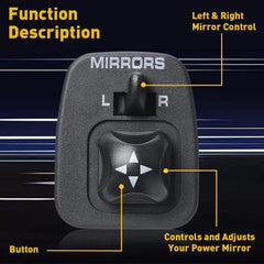 Power Mirror Switch DS1750 for 1999-03 Ford F150 Truck Driver Side Mirror Switch 6B93BC-57 [4]