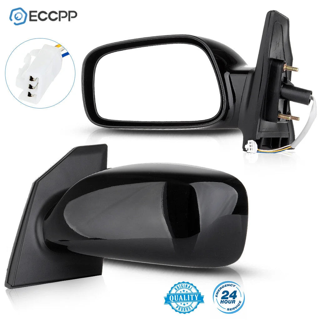 Power Mirrors Pair Set For 2003-2008 Toyota for Corolla Left Right Black 6B93BC-57 [1]