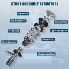 Quick Complete Struts Assembly Shocks Absorber For 2004-2007 Toyota Highlander 6B93BC-57 [2]