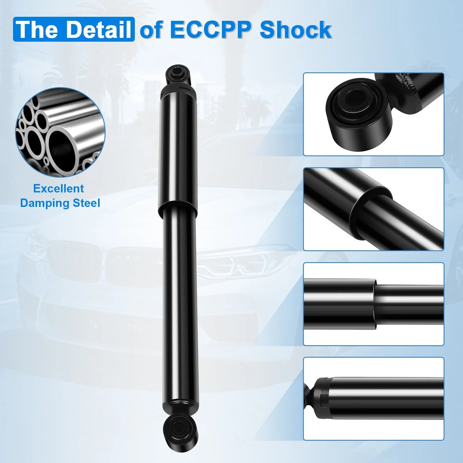 REAR Shock Absorbers Set for 2007 2008 2009-2018 Chevy GMC Silverado Sierra 1500 KOEEP [4]