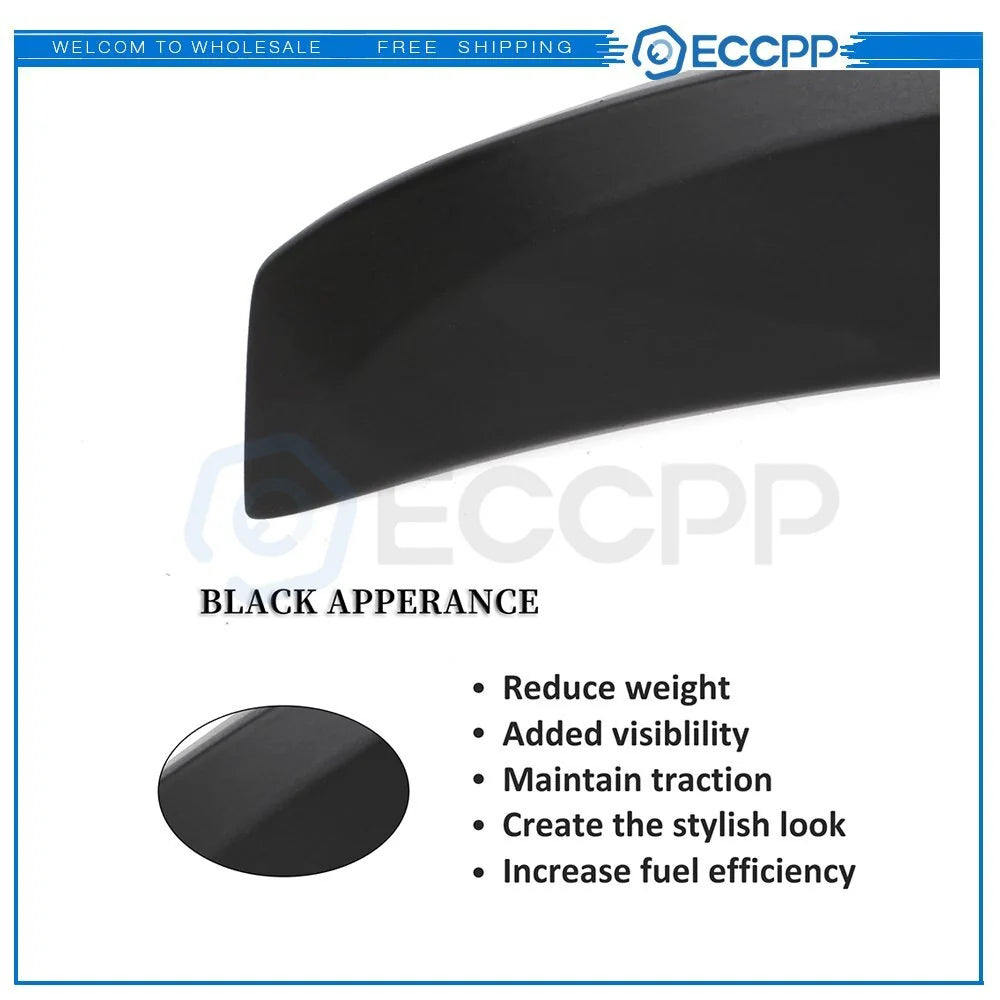 REAR TRUNK SPOILER Lip Wing ABS Style BLACK L041 For 2012-2017 JETTA MK6 Sedan 6B93BC-57 [2]