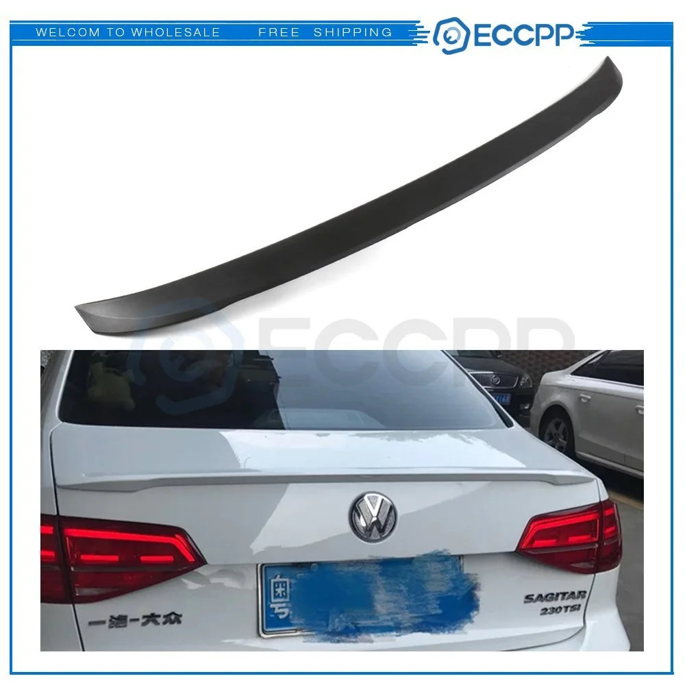 REAR TRUNK SPOILER Lip Wing ABS Style BLACK L041 For 2012-2017 JETTA MK6 Sedan 6B93BC-57 [4]