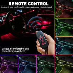 RGB LED Car Interior Fiber Optic Neon EL Wire Strip Atmosphere Light Romote EOA 6B93BC-57 [3]