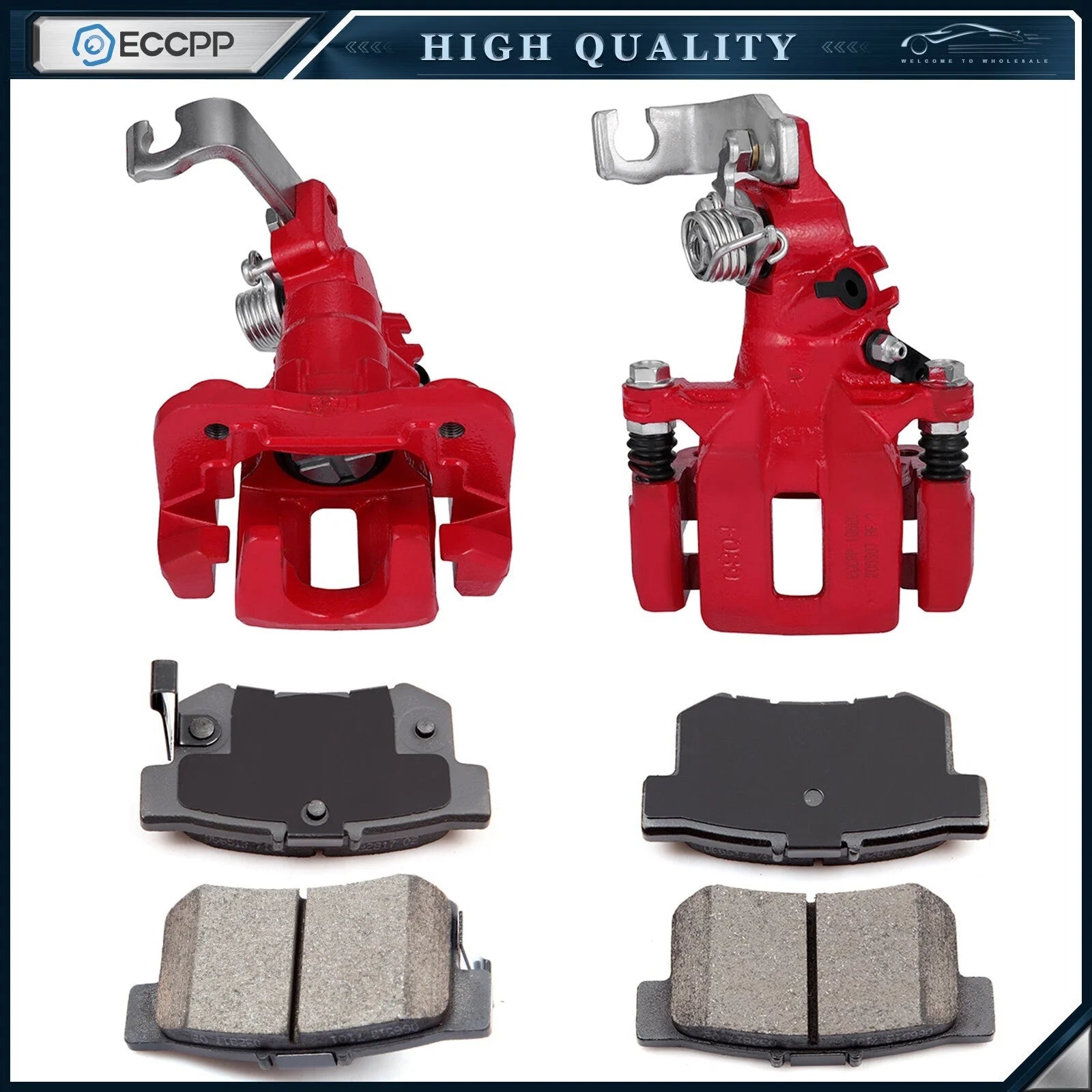 Rear Brake Calipers Brake Pads Set 6Pcs For 1998-2002 2006-2007 Honda Accord 6B93BC-57 [1]