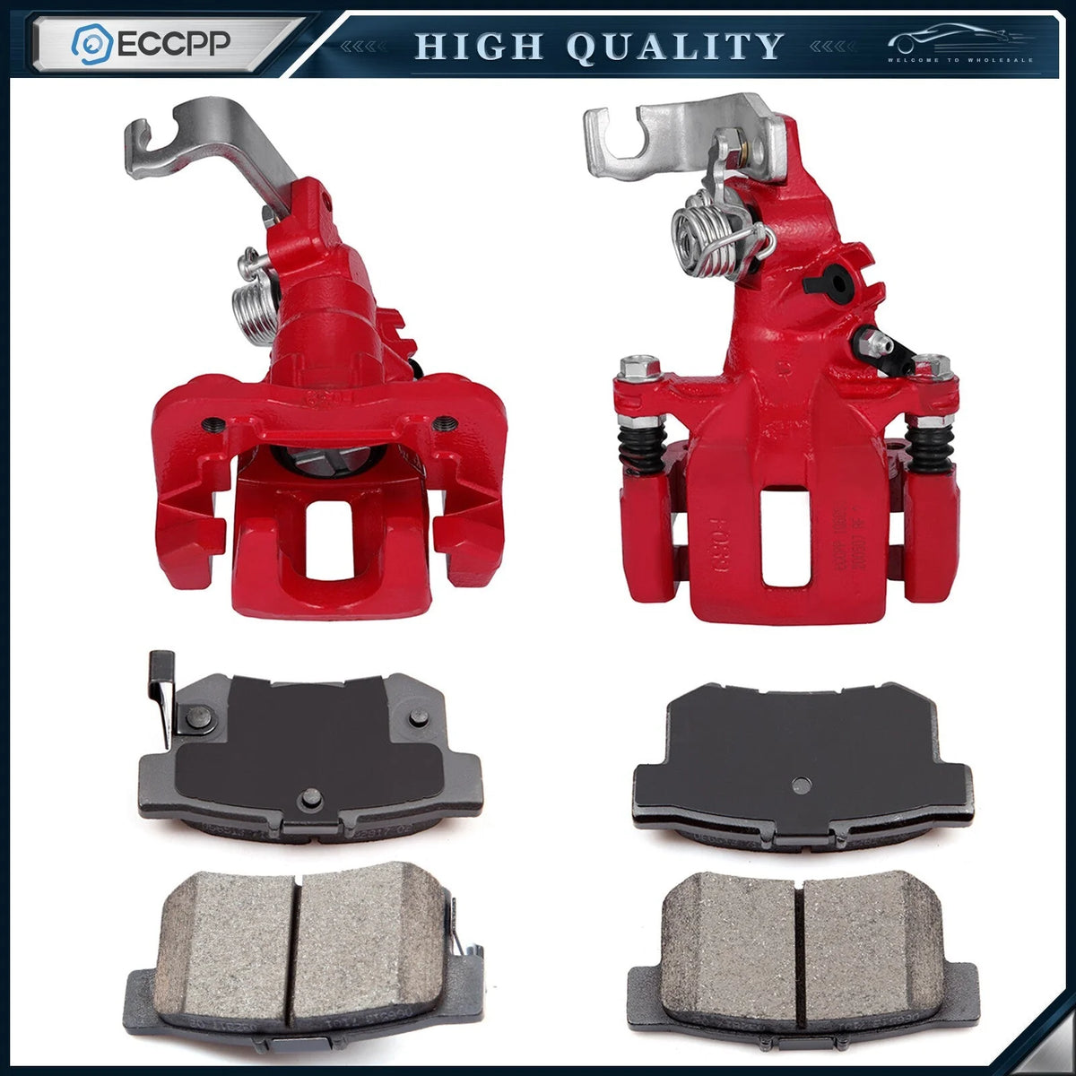 Rear Brake Calipers Brake Pads Set 6Pcs For 1998-2002 2006-2007 Honda Accord 6B93BC-57 [1]