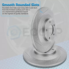 Rear Brake Disc Rotors For Buick Allure Chevrolet Impala Pontiac Grand Prix 6B93BC-57 [3]