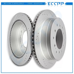 Rear Brake Discs Rotors Pair Fits 2001-2007 Toyota Sequoia 2003-2009 Lexus GX470 6B93BC-57 [1]