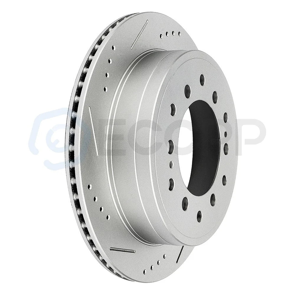 Rear Brake Discs Rotors Slot Drill Ceramic Pads For 2010-2014 Toyota FJ Cruiser 6B93BC-57 [11]