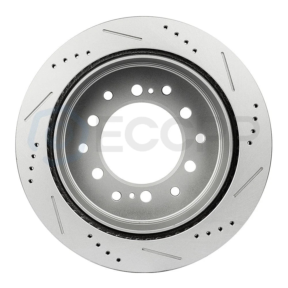 Rear Brake Discs Rotors Slot Drill Ceramic Pads For 2010-2014 Toyota FJ Cruiser 6B93BC-57 [8]