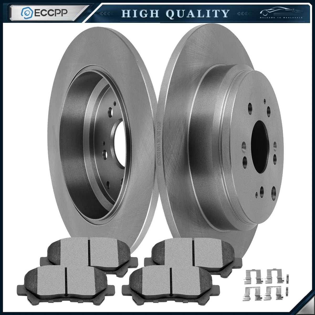 Rear Brake Rotors and Pads For Acura Zdx Mdx Honda Pilot Odyssey EX-L 3.5L 6B93BC-57 [1]