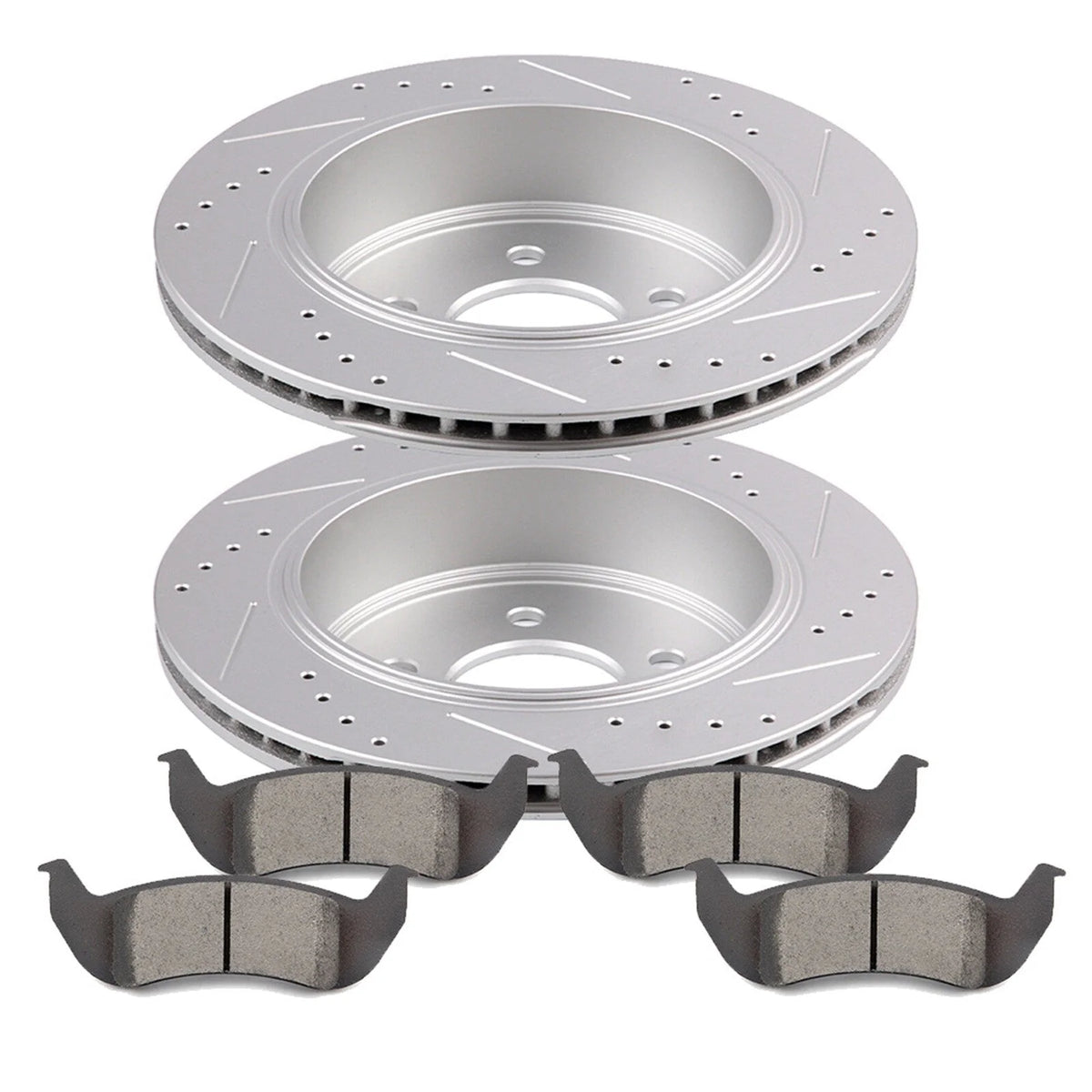 Rear Brakes Rotor + Ceramic Pads for 2003 - 2011 Grand Marquis Crown Victoria KOEEP [1]