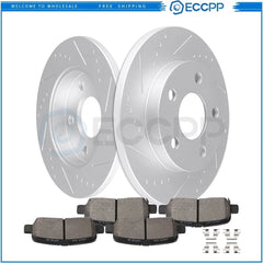 Rear Ceramic Brake Pads And Rotors For Buick Allure Chevrolet Pontiac Grand Prix KOEEP [1]