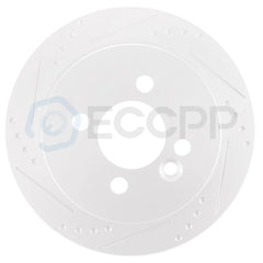 Rear Discs Brake Rotors Set For MINI Cooper 2007 - 2008 Slot and Solid 2pcs 6B93BC-57 [4]