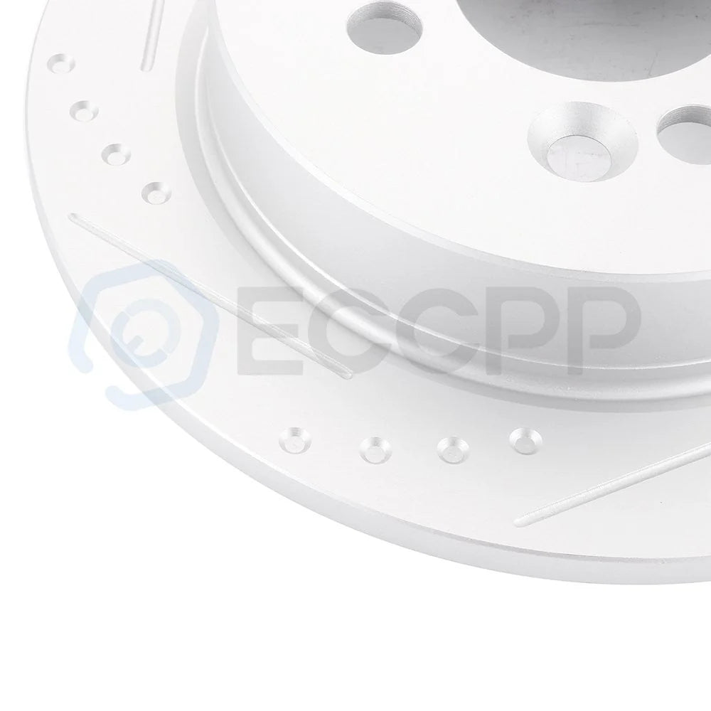 Rear Discs Brake Rotors Set For MINI Cooper 2007 - 2008 Slot and Solid 2pcs 6B93BC-57 [6]