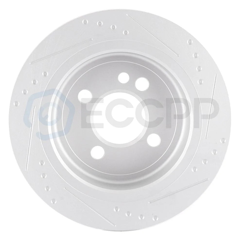 Rear Discs Brake Rotors Set For MINI Cooper 2007 - 2008 Slot and Solid 2pcs 6B93BC-57 [7]