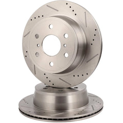 Rear Drilled Slotted Brake Rotors For Cadillac Escalade Chevrolet Avalanche 6B93BC-57 [3]