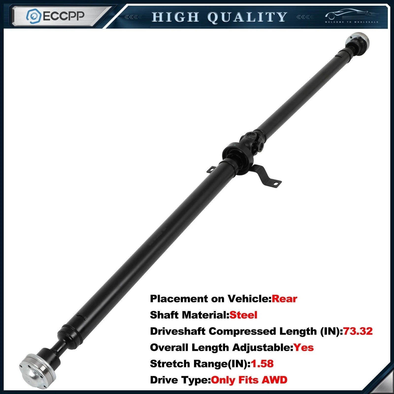 Rear Driveshaft For Buick Encore 2013-21 Chevrolet Trax 2015-21 L4 1.4L 42529901 6B93BC-57 [1]