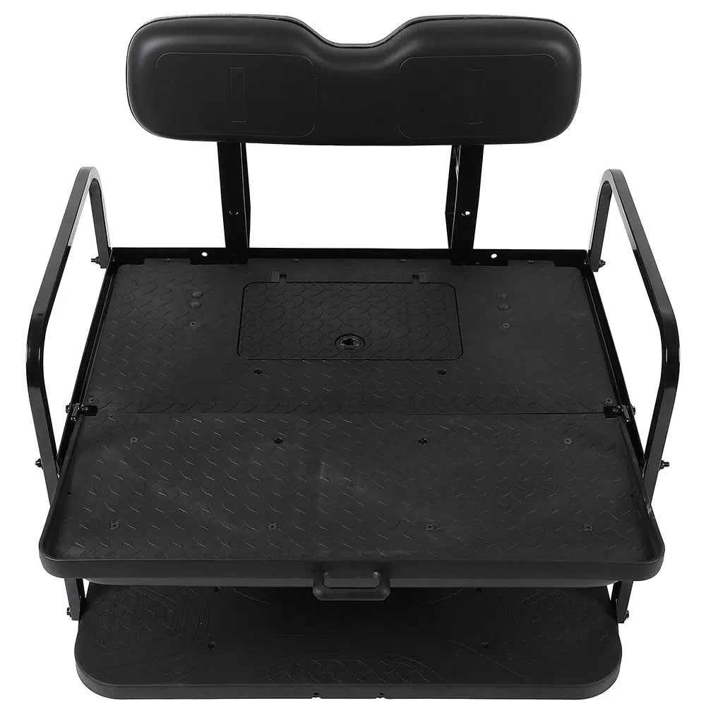 Rear Flip Seat for EZGO TXT Golf Carts Black Cushions 1994.5-Up 6B93BC-57 [2]
