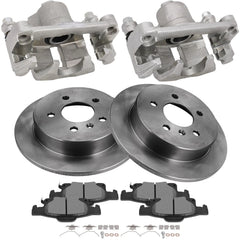 Rear L+R Brake Calipers Brake Rotors & Pads 8Pcs For 2008-2009 Buick LaCrosse KOEEP [2]