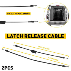 Rear Left Cargo Door Upper&Lower Latch Release Cable for Ford E150 250 350 450 A 6B93BC-57 [1]