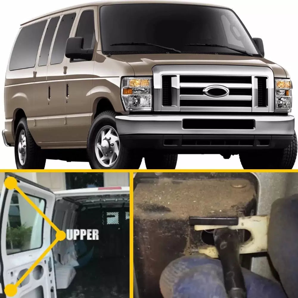 Rear Left Cargo Door Upper&Lower Latch Release Cable for Ford E150 250 350 450 A 6B93BC-57 [2]