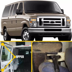 Rear Left Cargo Door Upper&Lower Latch Release Cable for Ford E150 250 350 450 A 6B93BC-57 [2]