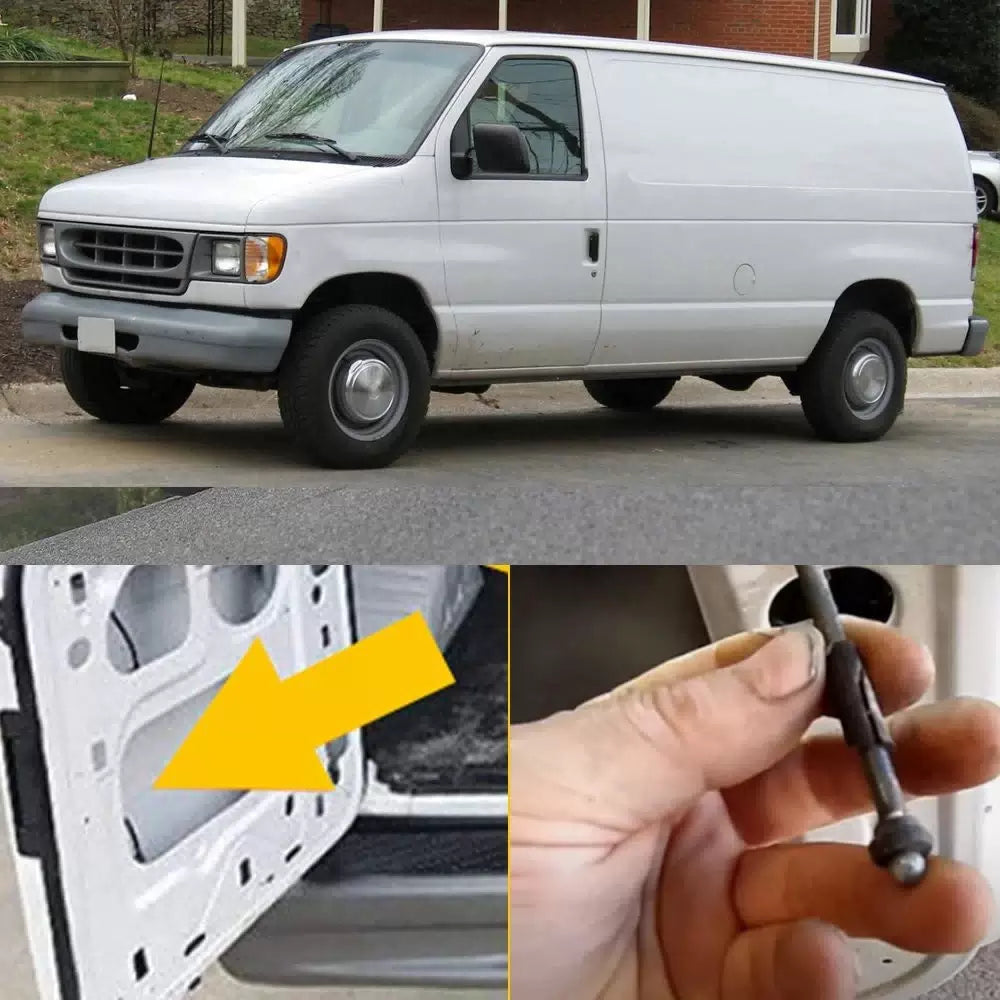 Rear Left Cargo Door Upper&Lower Latch Release Cable for Ford E150 250 350 450 A 6B93BC-57 [5]