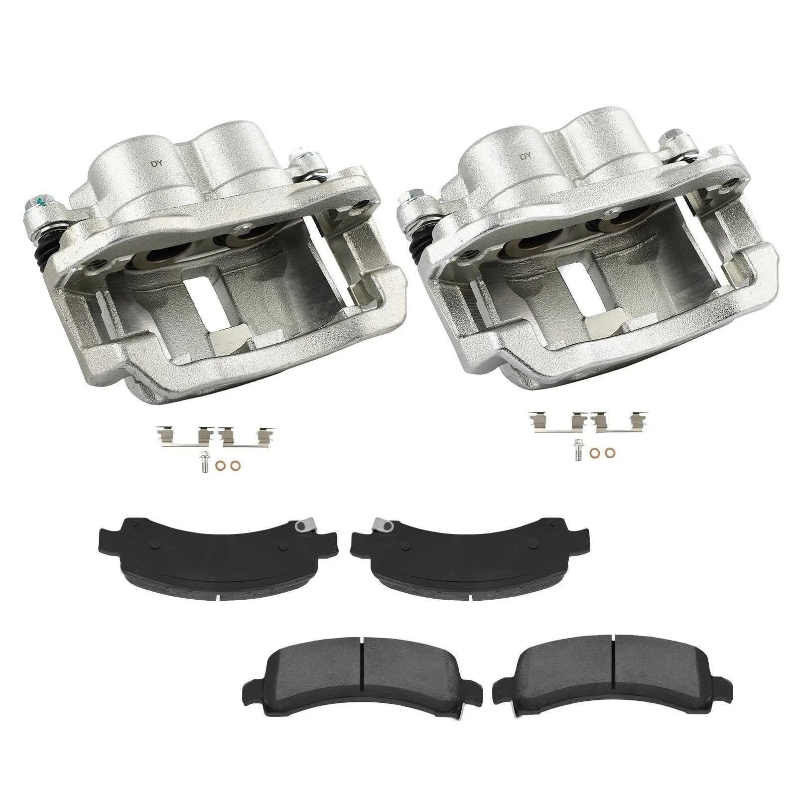 Rear Left Right Brake Calipers Brake Pads Set 6Pcs For 2003-2020 GMC Savana 2500 6B93BC-57 [2]