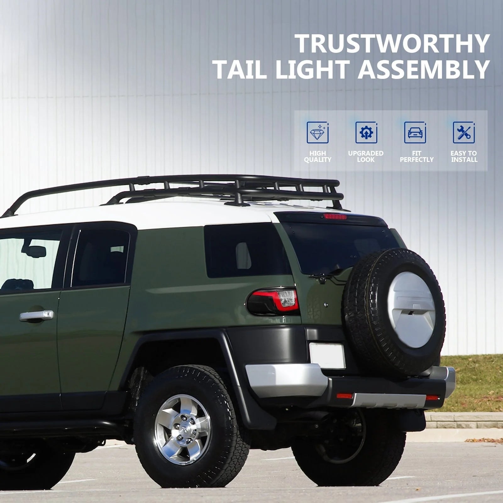 Rear Pair LED Tail Lights Assembly For 2007-2014 Toyota FJ Cruiser 4.0L 6B93BC-57 [5]