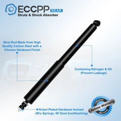 Rear Pair Struts Shocks For 1996-2005 Toyota RAV4 AWD FWD Left Right ECCPP 6B93BC-57 [2]