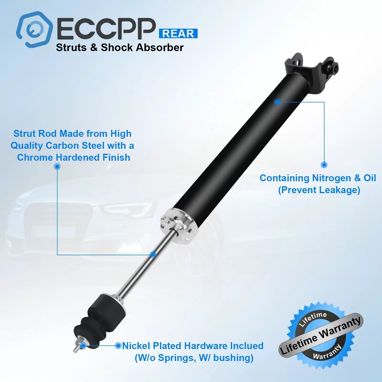 Rear Pair Struts Shocks For 2007-2017 Nissan Altima Left Right ECCPP ECCPP [2]