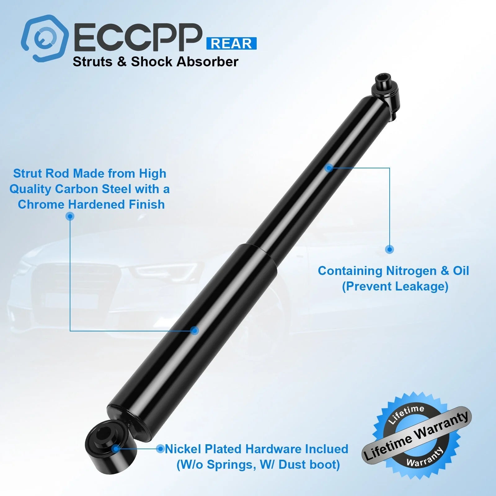 Rear Pair Struts & Shocks Set For 2007 2008 2009 2010 Jeep Patriot Left Right 6B93BC-57 [2]