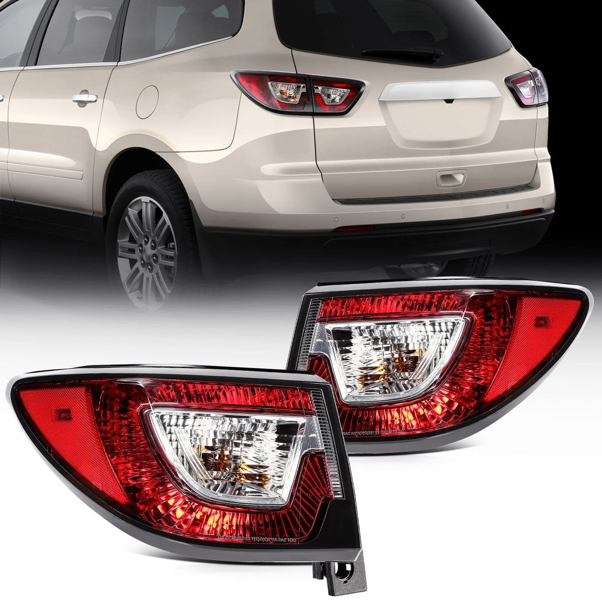 Rear Pair Tail Lights Assembly For 2013-2017 Chevrolet Traverse 3.6L Brake Lamp KOEEP [1]