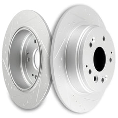 Rear Slotted Brake Discs Rotors Pair Fits for 1999-2008 Acura TL?1999-2012 Honda 6B93BC-57 [1]