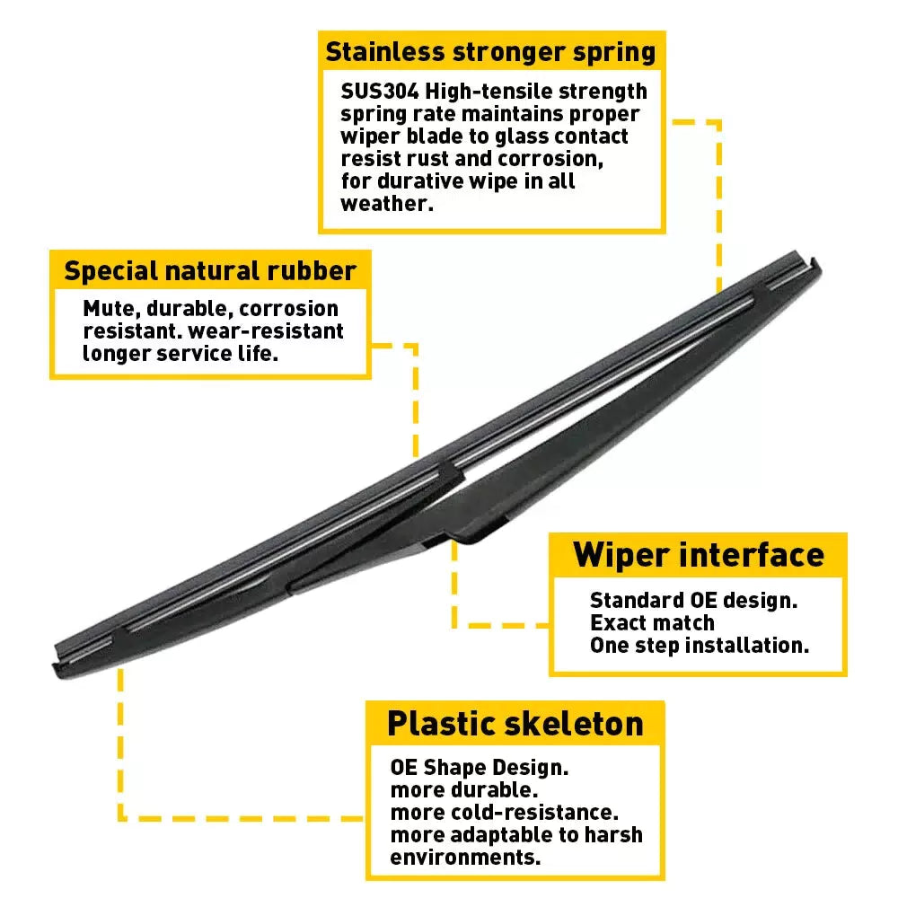 Rear Windshield Wiper Blade and Arm for Toyota Highlander 2008-2018 Windscreen 6B93BC-57 [9]
