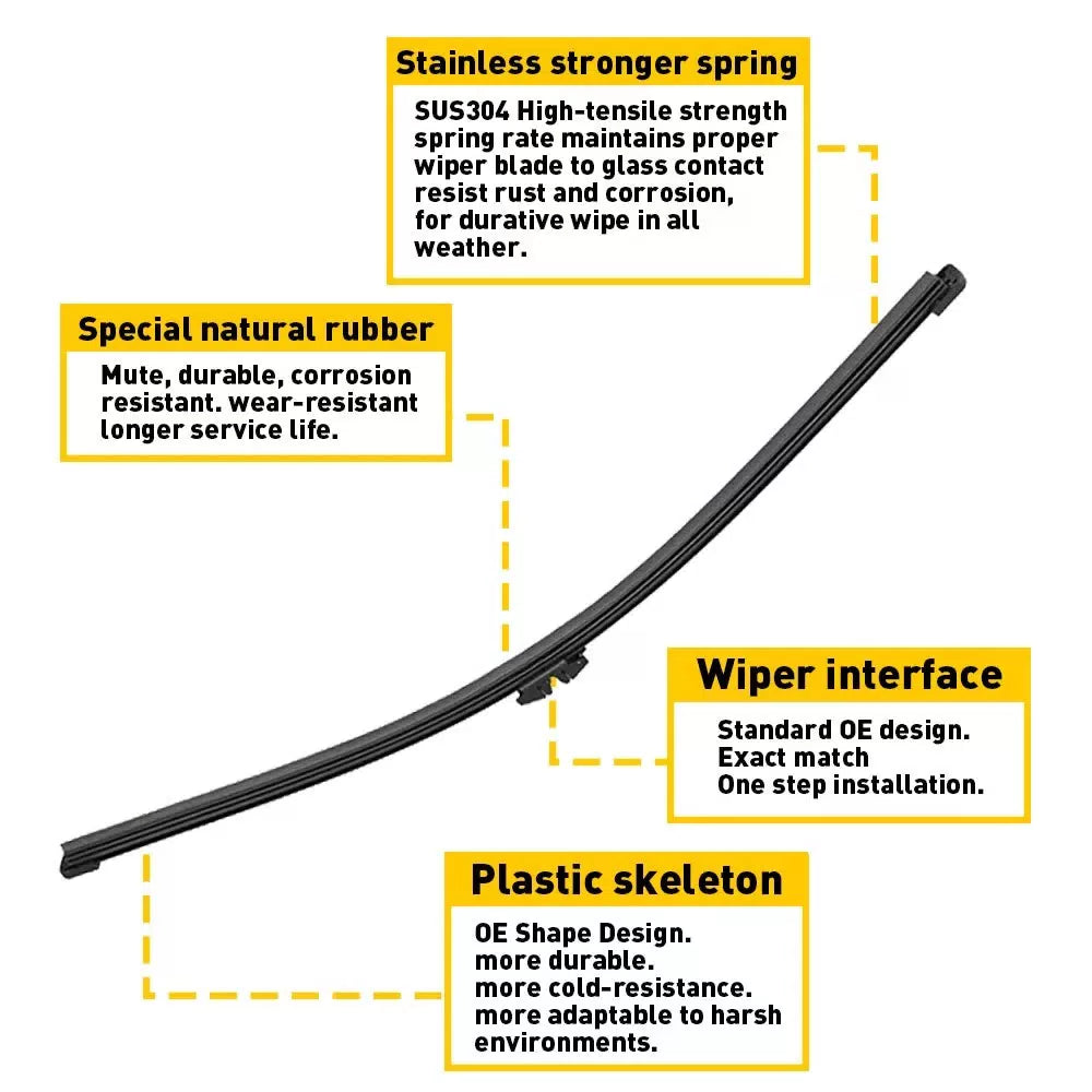 Rear Wiper Arm Blade For BMW X5 X5M E70 2007-13 OE 61627161029 ABS 61627206357 A 6B93BC-57 [10]
