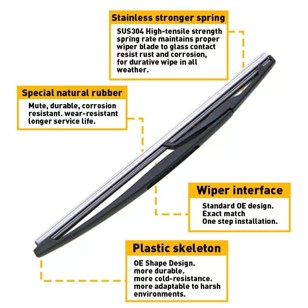 Rear Wiper Arm Blade For GMC Acadia 2007 2008-2010 2011 2012 Saturn Outlook EOA 6B93BC-57 [6]